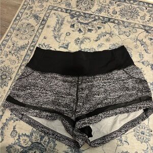 lululemon athletica Black and Gray Athletic Shorts